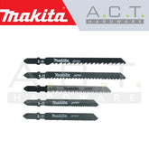 MAKITA JIG SAW BLADE, ASSORTMENT (Bayonet Type B-10S, B-13, B-16, B-22 & B-23), A-86898 (5PCS)